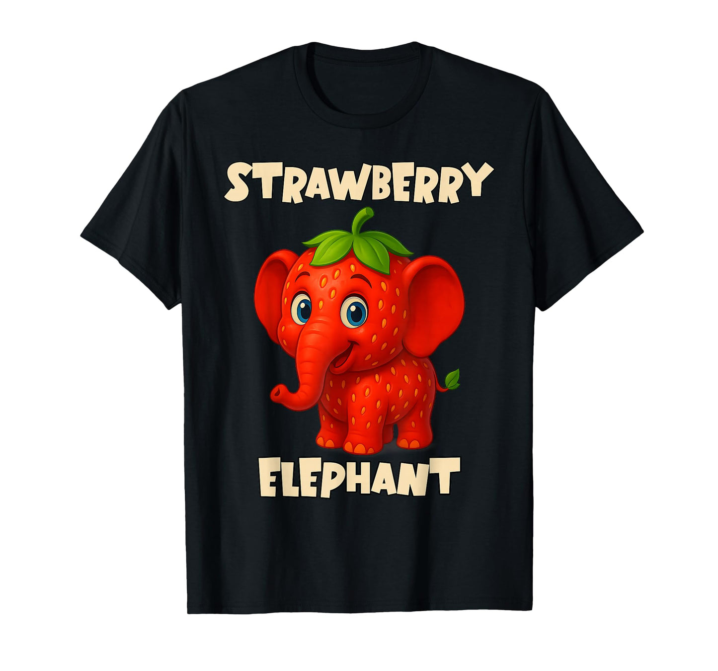 Funny Italian Brainrot Meme Kids Boys Strawberry Elephant T-Shirt