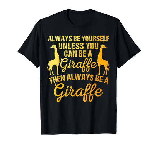 Cute Giraffe Design for Men Women Adult Safari Giraffe Lover T-Shirt