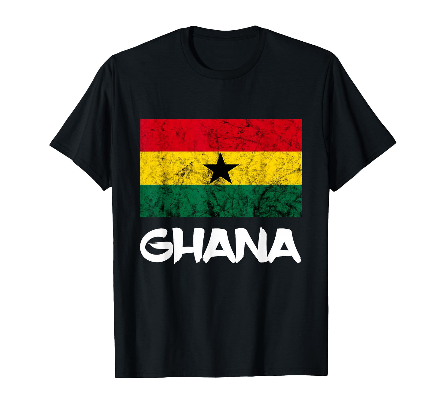 Ghana Vintage Ghanese Flag Africa Ghanese Roots Ghana Flag T-Shirt