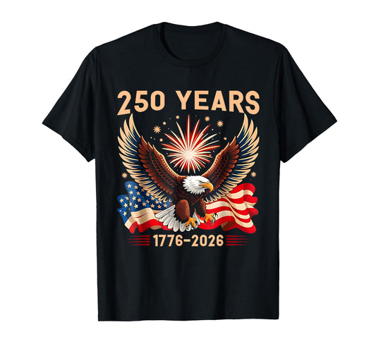 Eagle 250th Anniversary Celebration 250 Years USA Retro T-Shirt