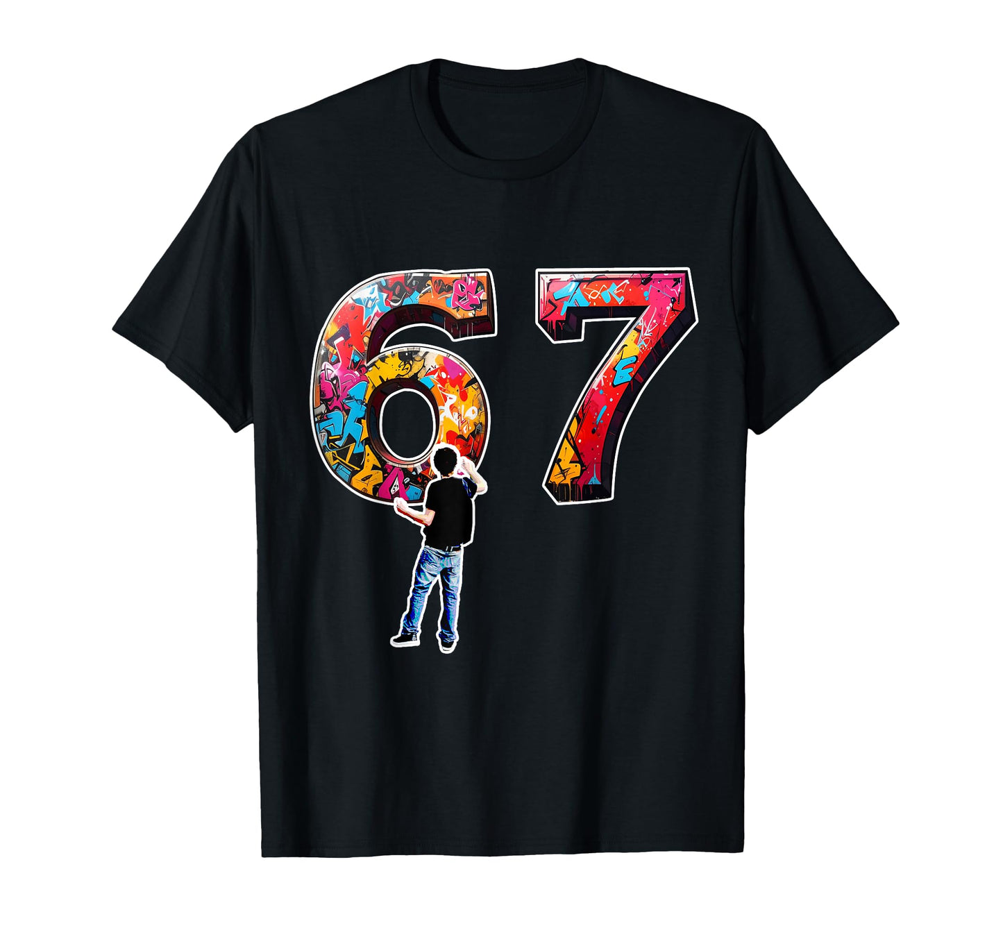 6 7 Graffiti Artist Hip Hop Urban Streetwear T-Shirt