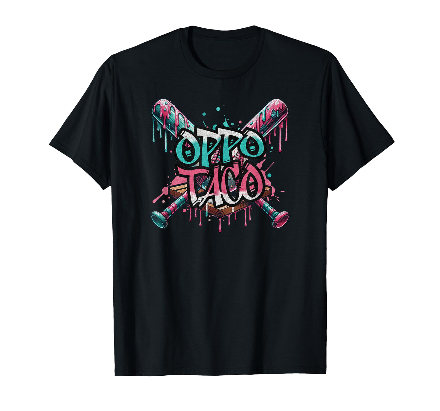 Oppo Taco Funny Baseball Ice Cream Dripping T-Shirt