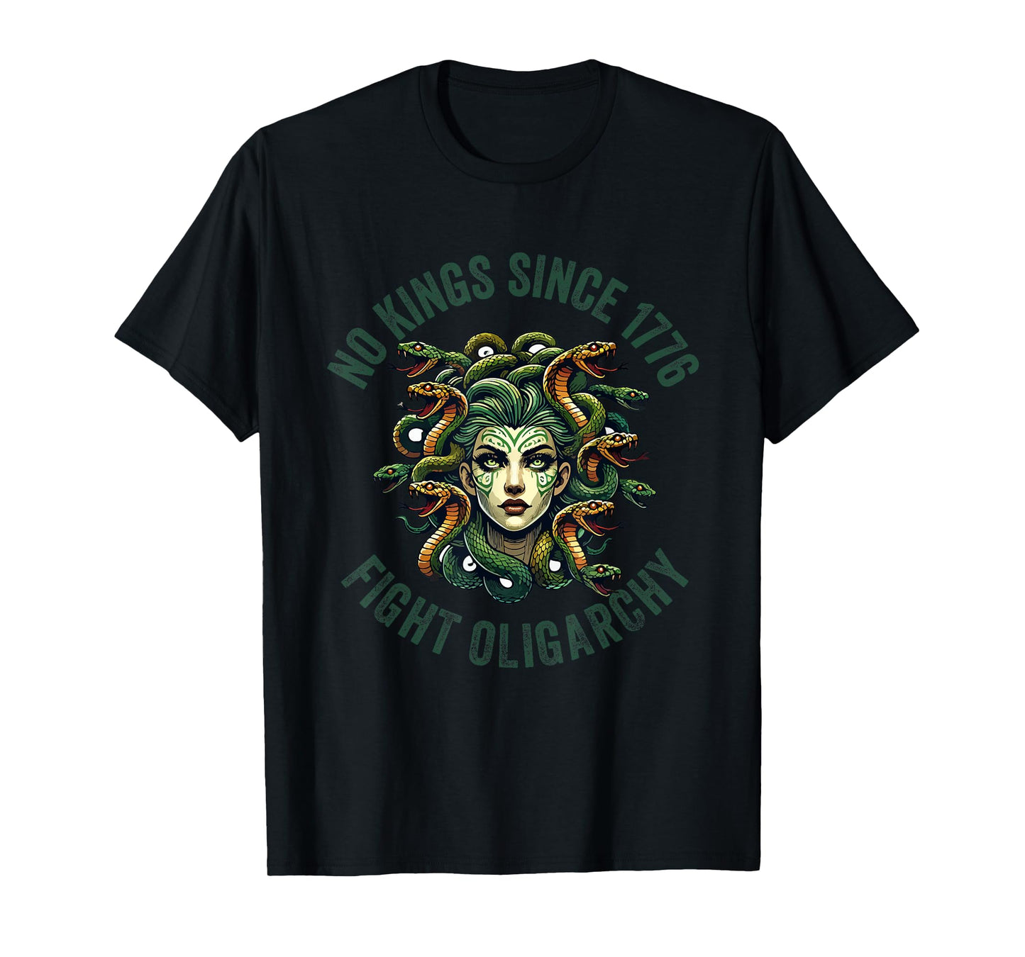 no kings fight oligarchy 4th of July feminist patriot women T-Shirt