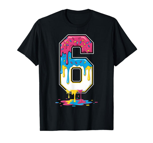 6 Number Seven Team Sports Ice Cream Drip Matching Varsity T-Shirt