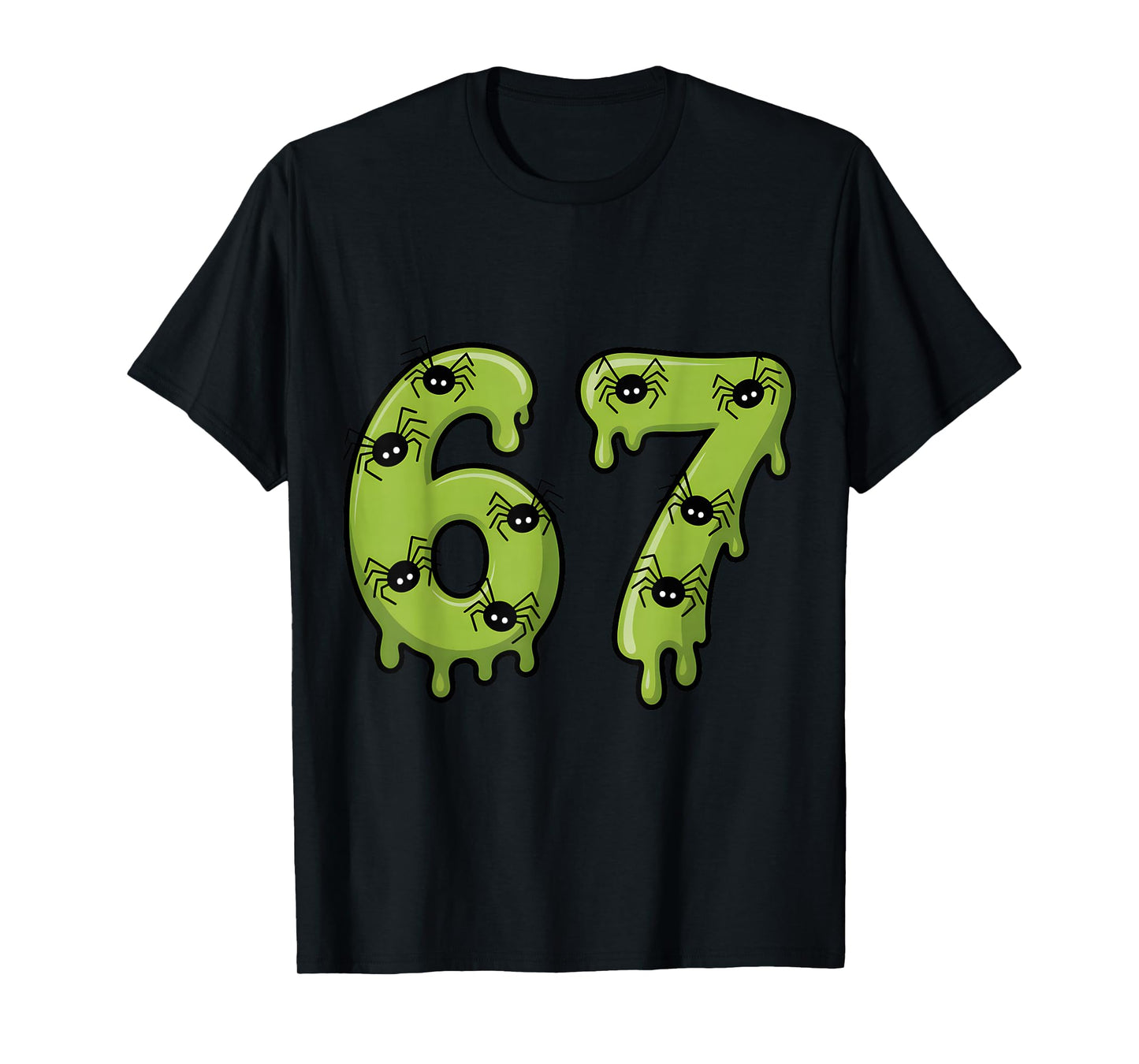 67 Meme Funny Halloween Six Seven Slime 6 7 T-Shirt
