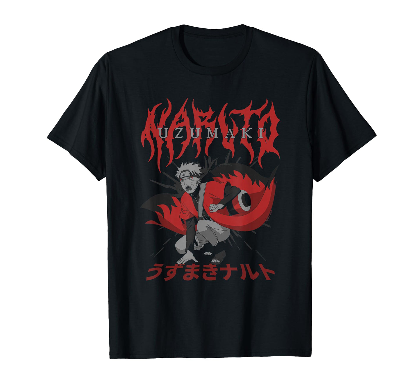 Naruto Shippuden Red Heavy Metal Naruto Anime T-Shirt