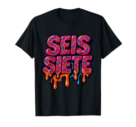 67 Six Seven SEIS Seven Spanish Brainrot Viral Meme T-Shirt