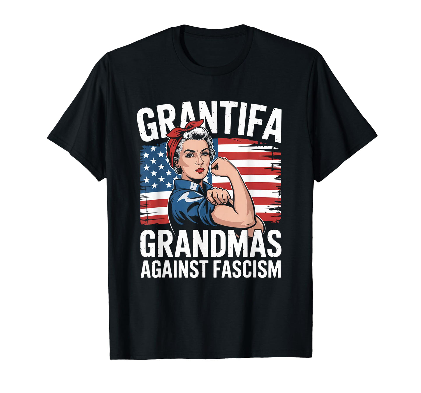 Grantifa Grandmas Against Fascism Flag Resist No Kings 50501 T-Shirt