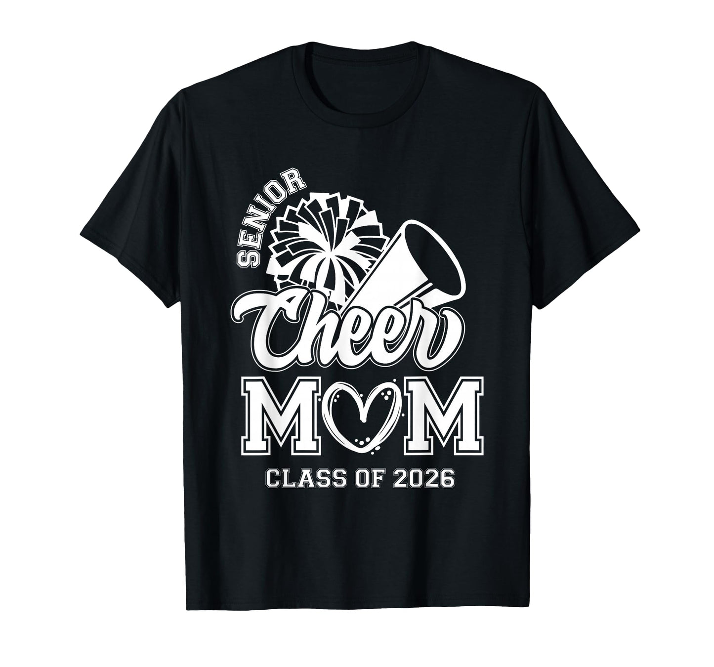 Senior Cheerleader Mom Cheer Class Of 2026 Graduation Women T-Shirt