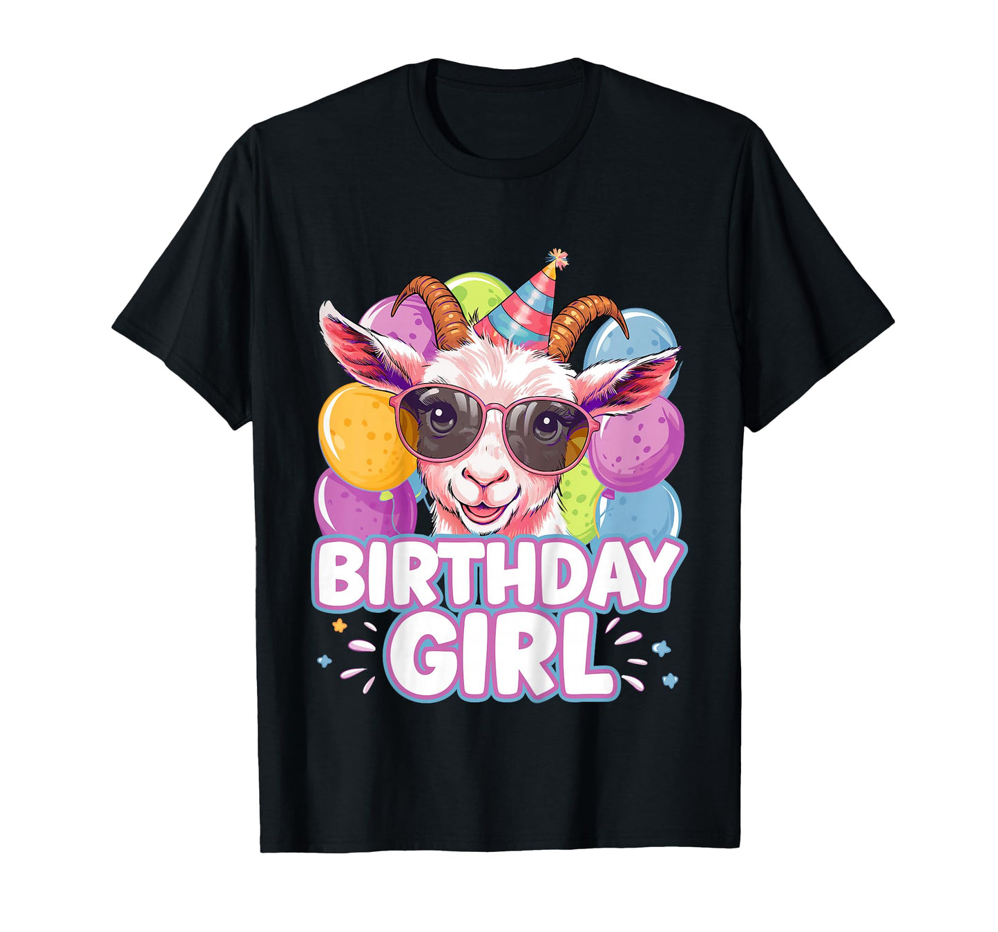 Girl Birthday Goat Kids T-Shirt