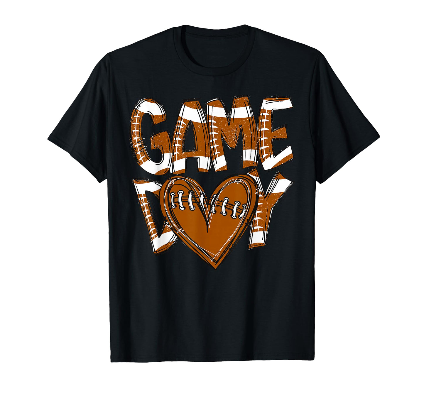 Game Day Football with Burnt Orange Vibes T-Shirt
