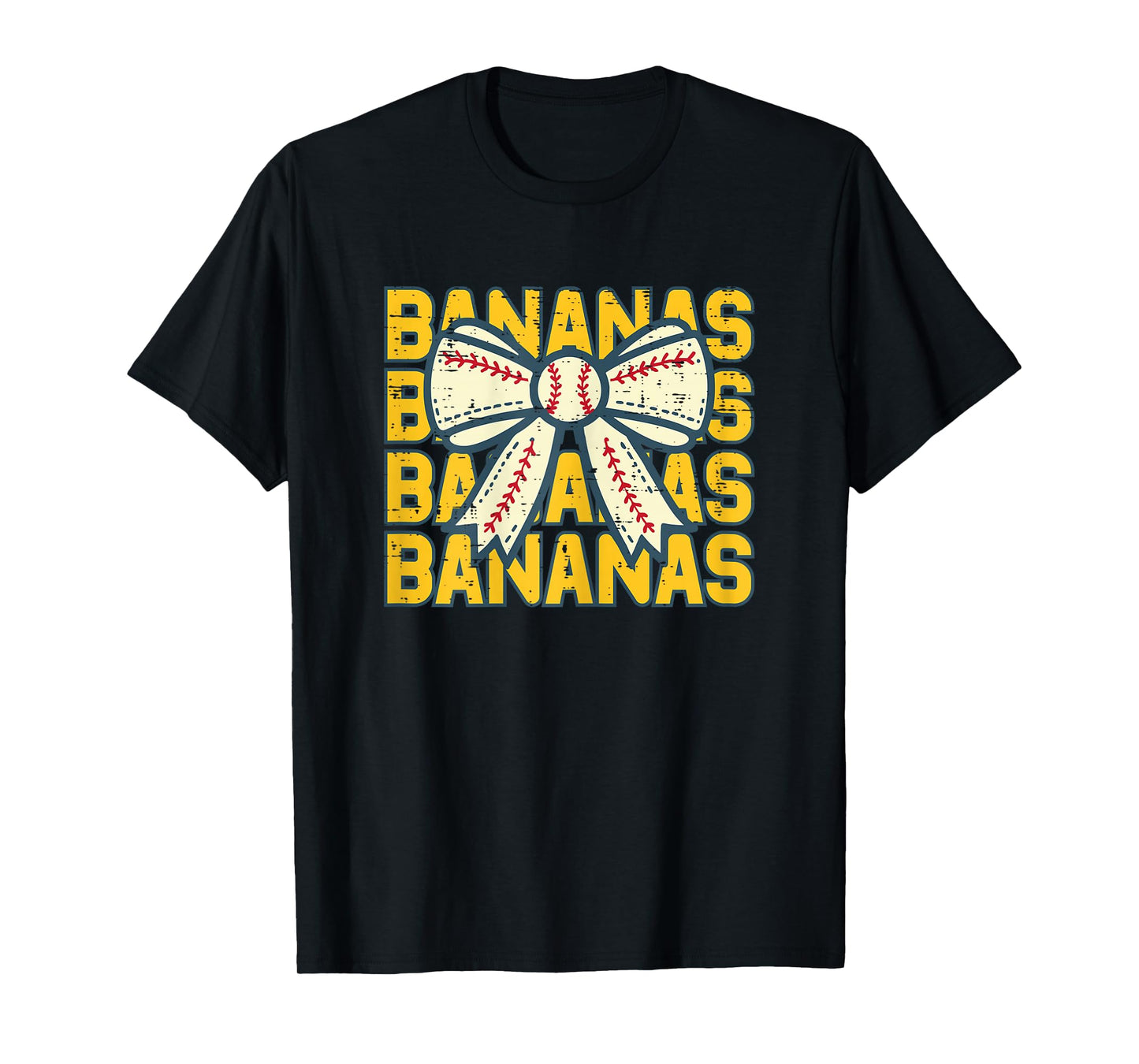 Banana Bow Ribbon Fruit Women Girls Kids T-Shirt