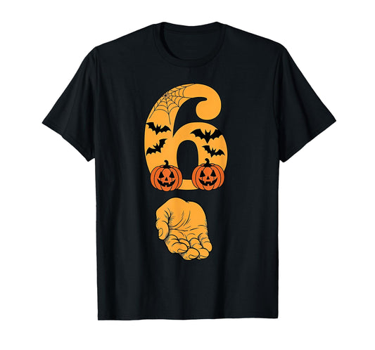 6 7 Six Seven Meme with Hand Spider Web Halloween Costume T-Shirt