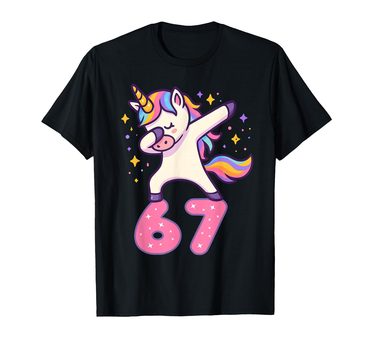 67 Unicorn for Girls Six Seven Meme Brainrot Funny Kids T-Shirt