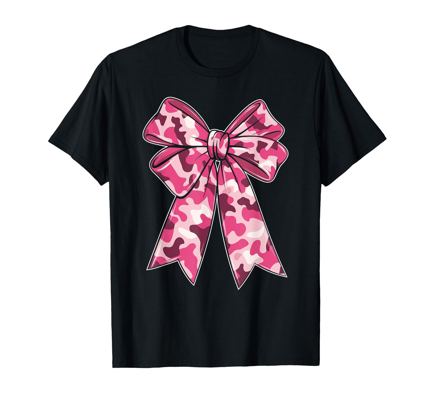 Pink Camouflage Coquette Bow Women Girls Hunting Cute Camo T-Shirt