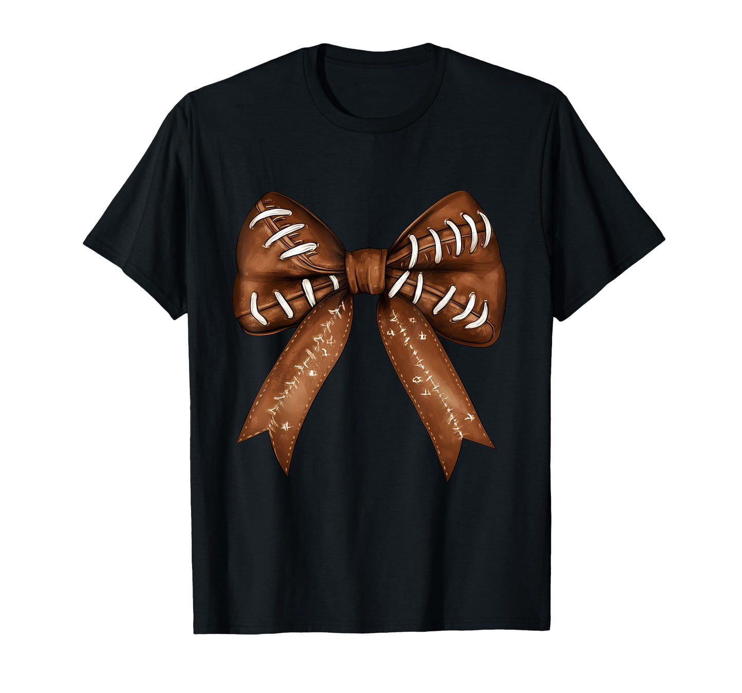 American Football Coquette Bow Cute Football Mom T-Shirt