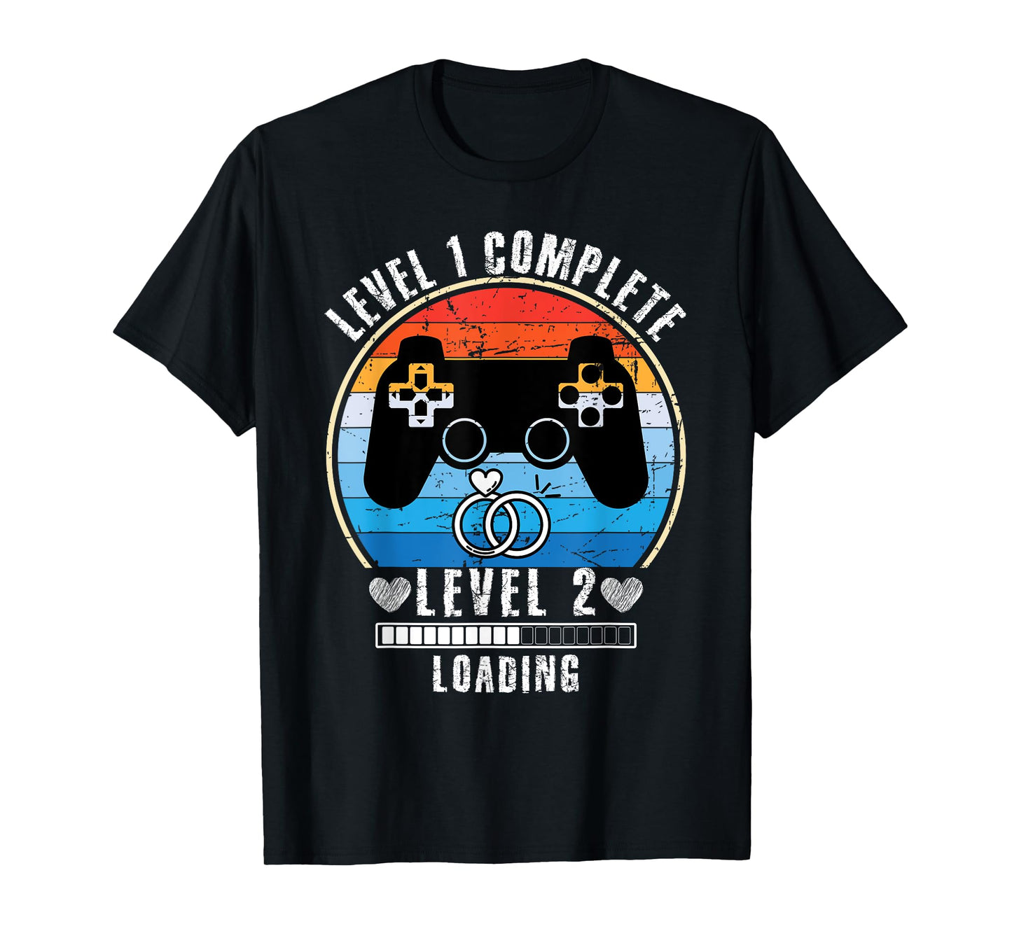 Level 1 Complete Wedding Anniversary For Couple Gamer T-Shirt