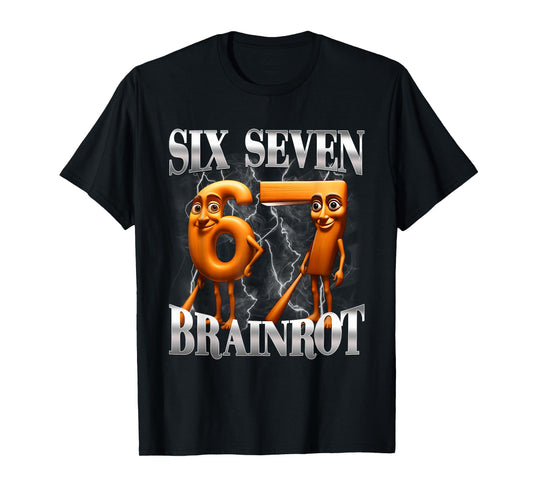 67 Six Seven Italian Brainrot Meme Gen Alpha Slang T-Shirt