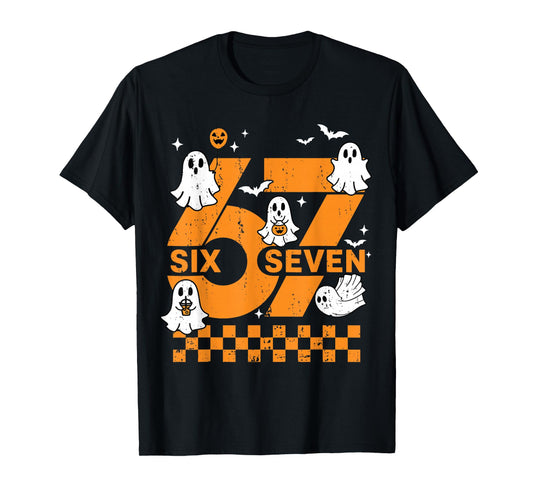 67 Six Seven Meme Fun 6 7 Couple Matching Halloween Costume T-Shirt