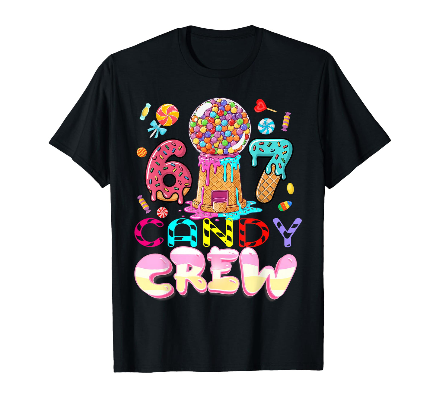 Candy Crew 67 Six Seven Meme Halloween Costumes Adult Women T-Shirt