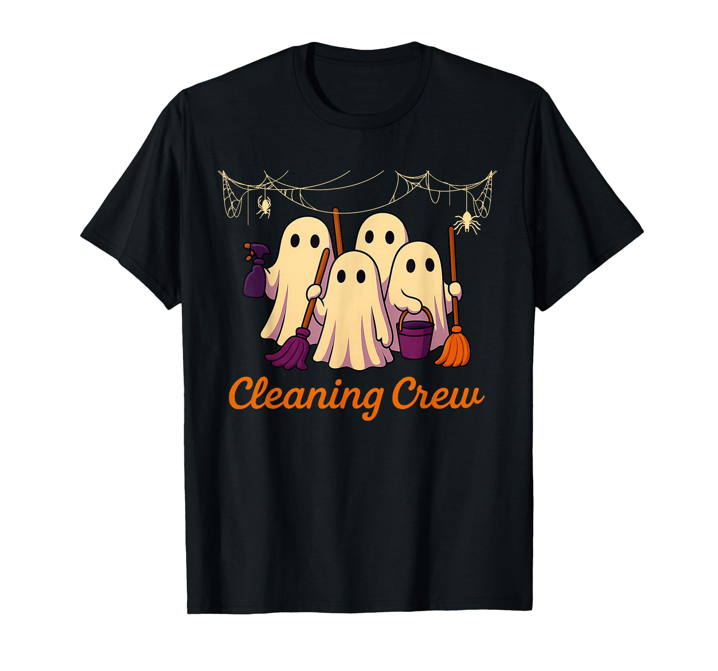 Cleaning Crew Spooky Halloween Cleaner Housekeeper Cleaning T-Shirt