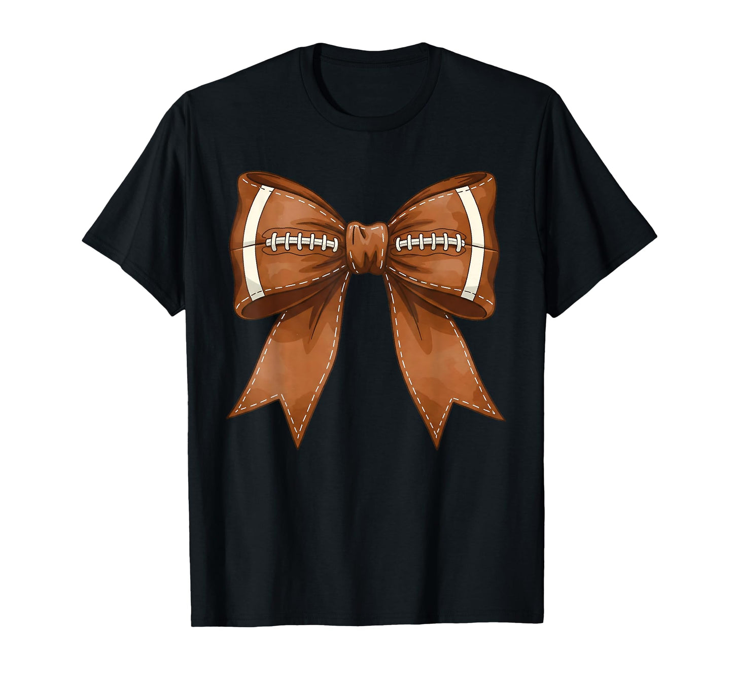 Coquette Bow American Football Game Day Thanksgiving Funny T-Shirt