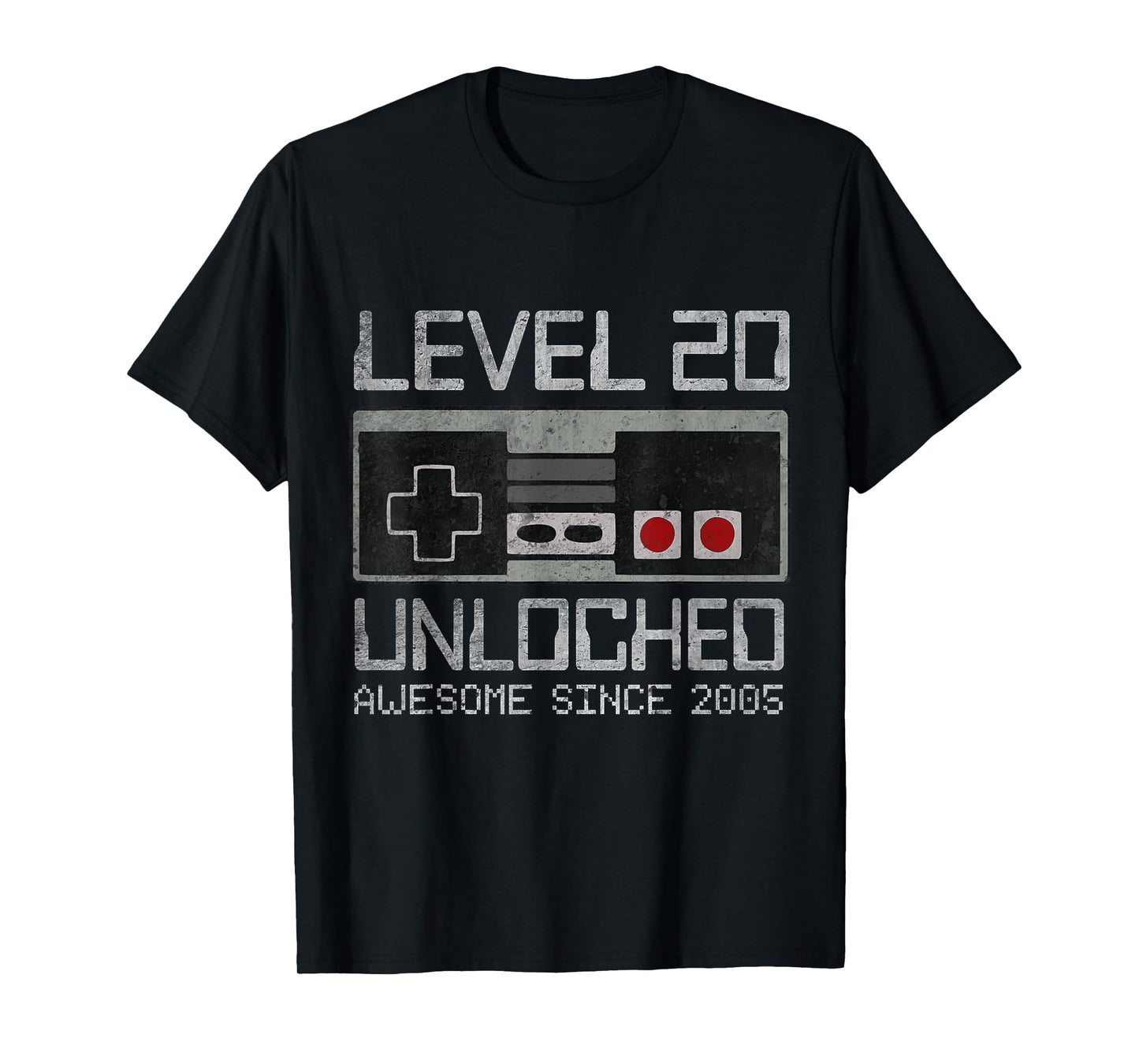 Level 20 Unlocked 20th Birthday 20 Year Old Video Gamer Boy T-Shirt