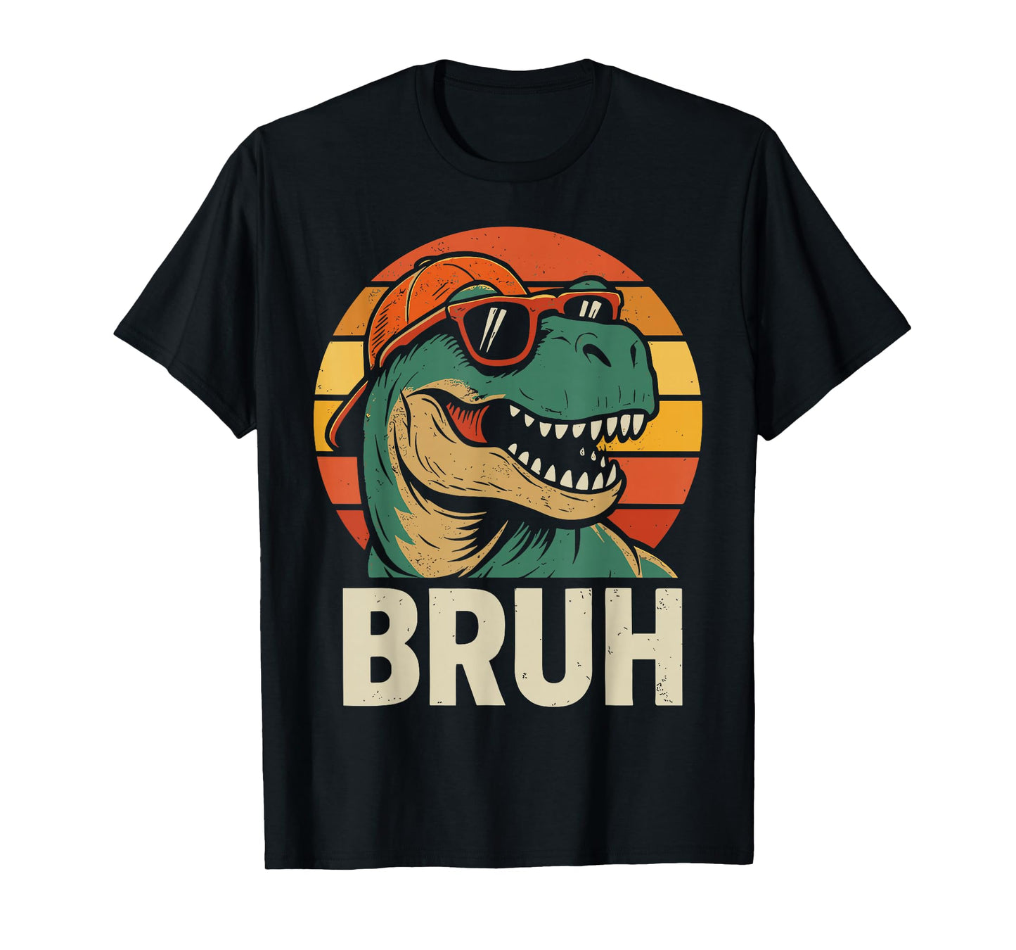 Funny Dinosaur Bruh Meme Vintage T-Rex T-Shirt