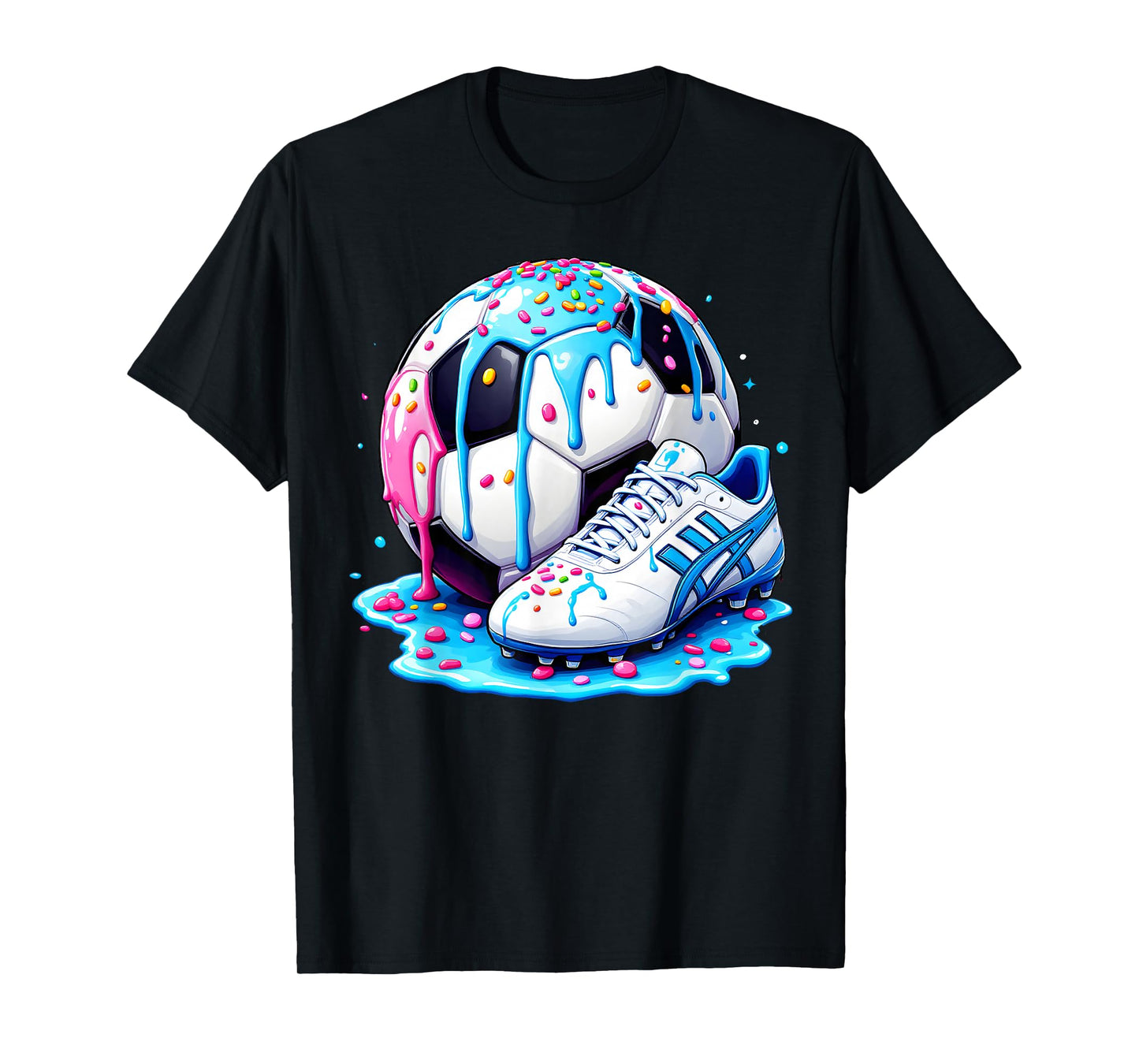 Soccer Ice Cream Sprinkles Theme Youth Respect The Drip Kids T-Shirt