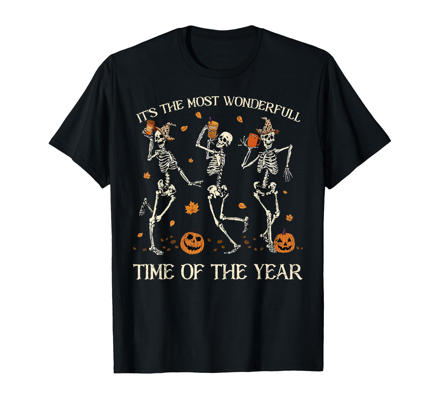 It's The Most Wonderful Time of The Year Skeleton Halloween T-Shirt