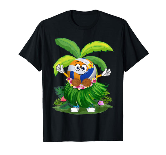 Cute Hawaiian Volleyball Ball Tropical Beach Summer Vacation T-Shirt