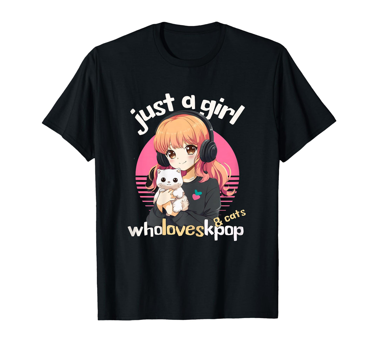 Kpop & Cats K-Pop Merch Korean Merchandise Teen Girls Cute T-Shirt