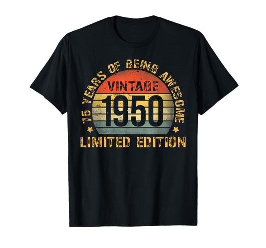 75 Year Birthday Decorations Men Gag 75yr 1950 75th Birthday T-Shirt