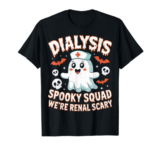 Dialysis Spooky Squad Renal Halloween Nephrology Nurse T-Shirt
