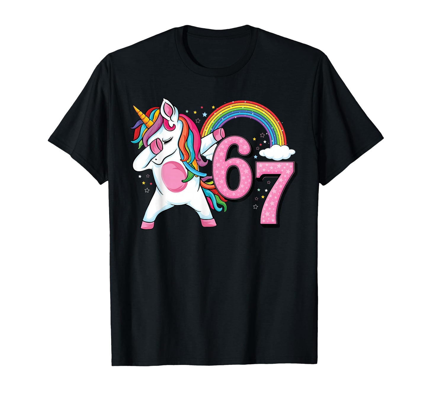 67 Dabbing Unicorn for Girls Six Seven Meme Kids Womens T-Shirt