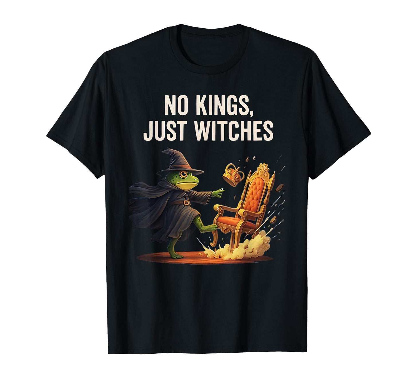 No Kings Just Witches Funny Witchcore Halloween Art T-Shirt