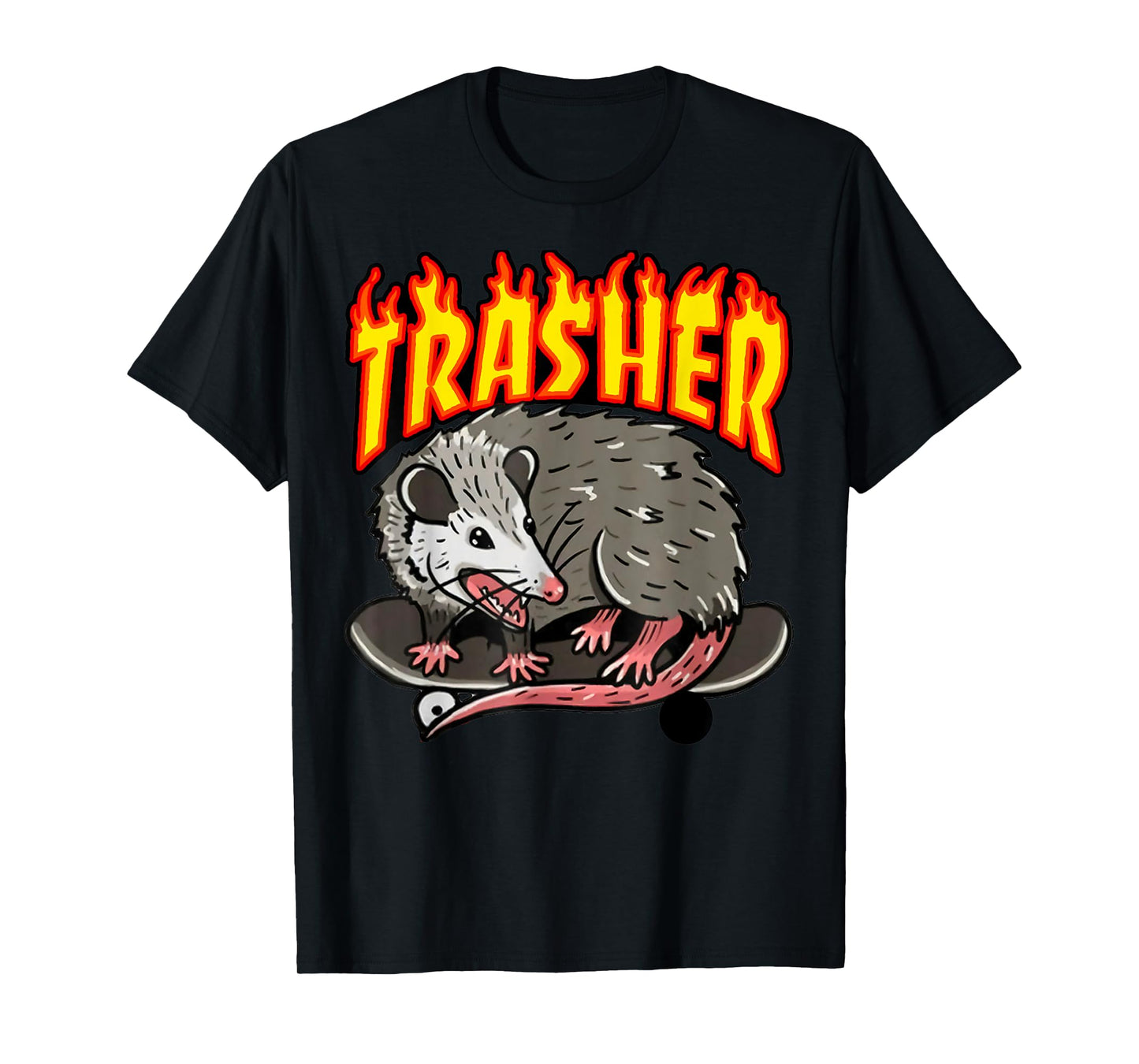 Possum Skateboard Trash Skater Meme Funny Opossum Skate Boys T-Shirt