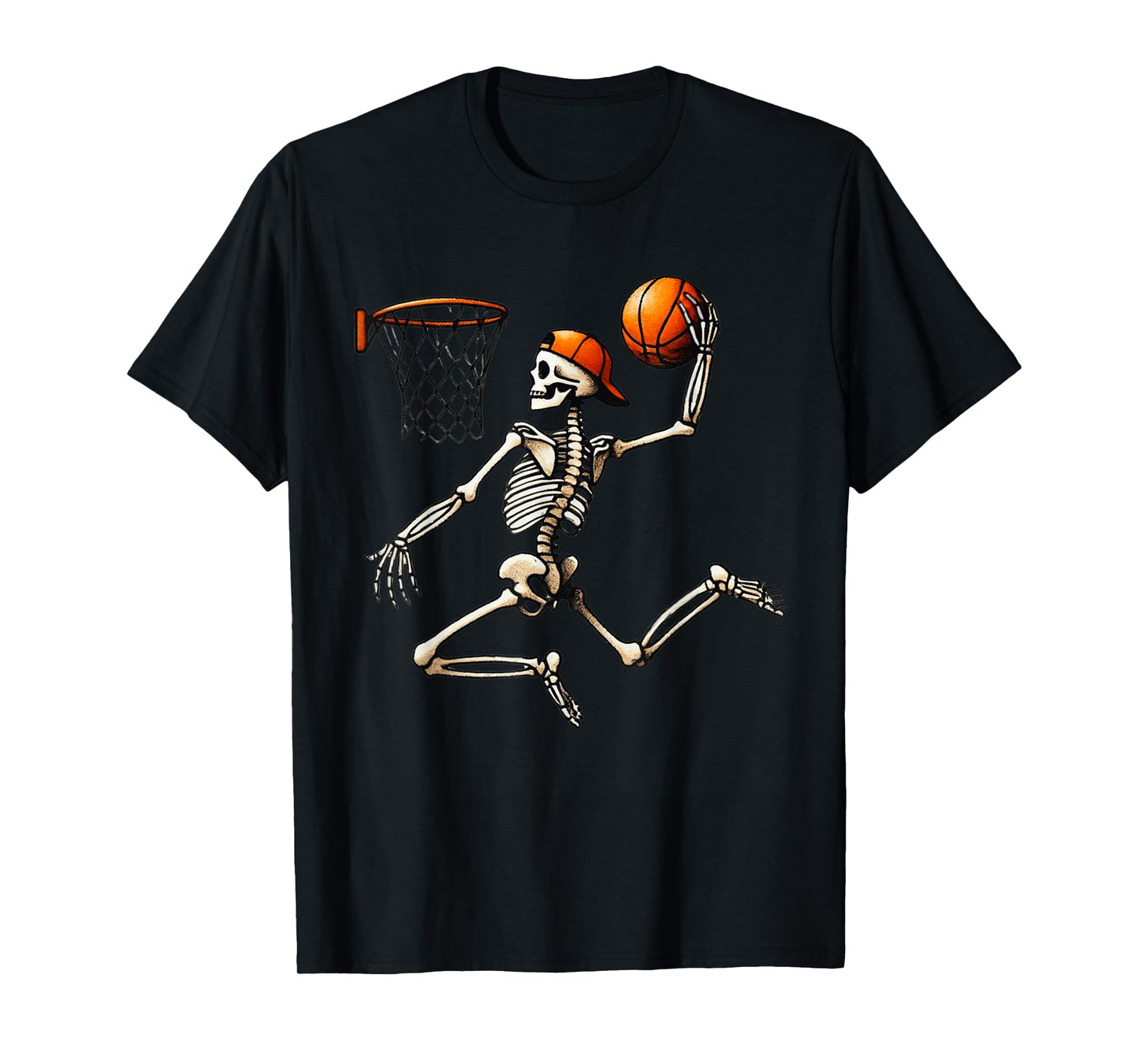 Skeleton Basketball Halloween Costume Funny Men Boys Kids T-Shirt