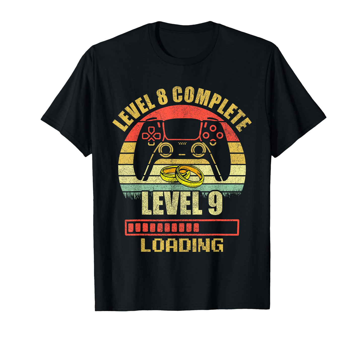 Couples Shirts For Him Level 8 Complete Wedding Anniversary T-Shirt
