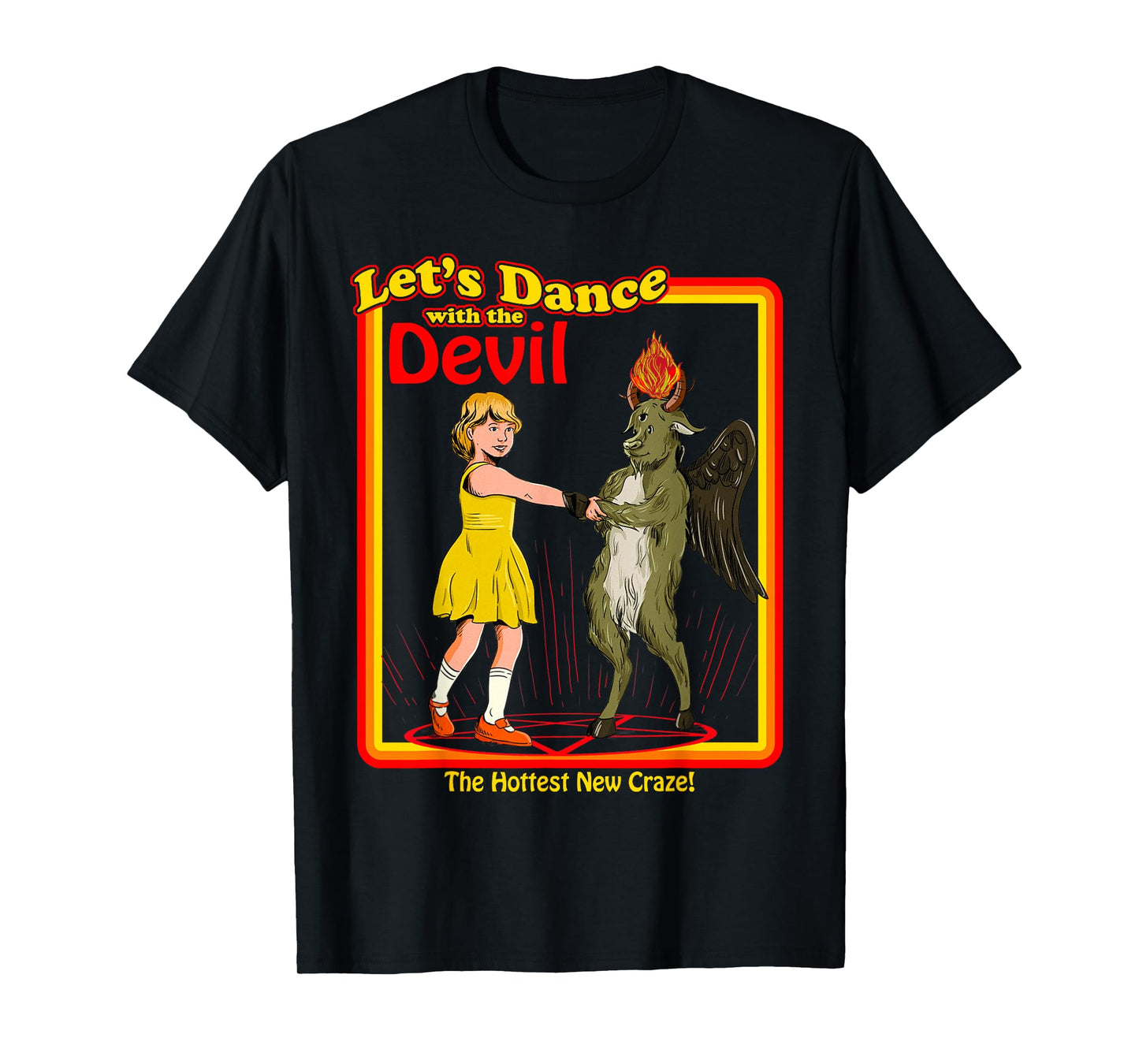 Witchcraft Let's Dance with the Devil Baphomet Satanic Funny T-Shirt