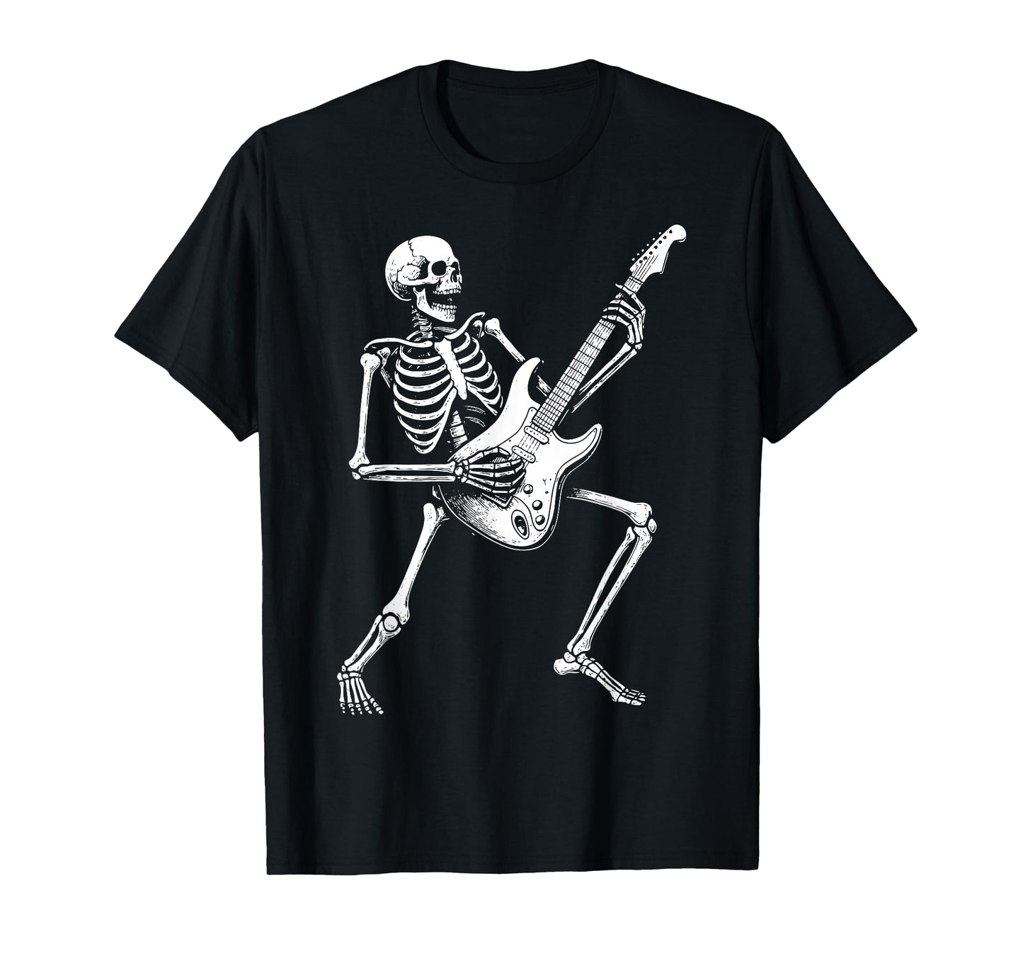 Skeleton Guitar Heavy Metal T-Shirt