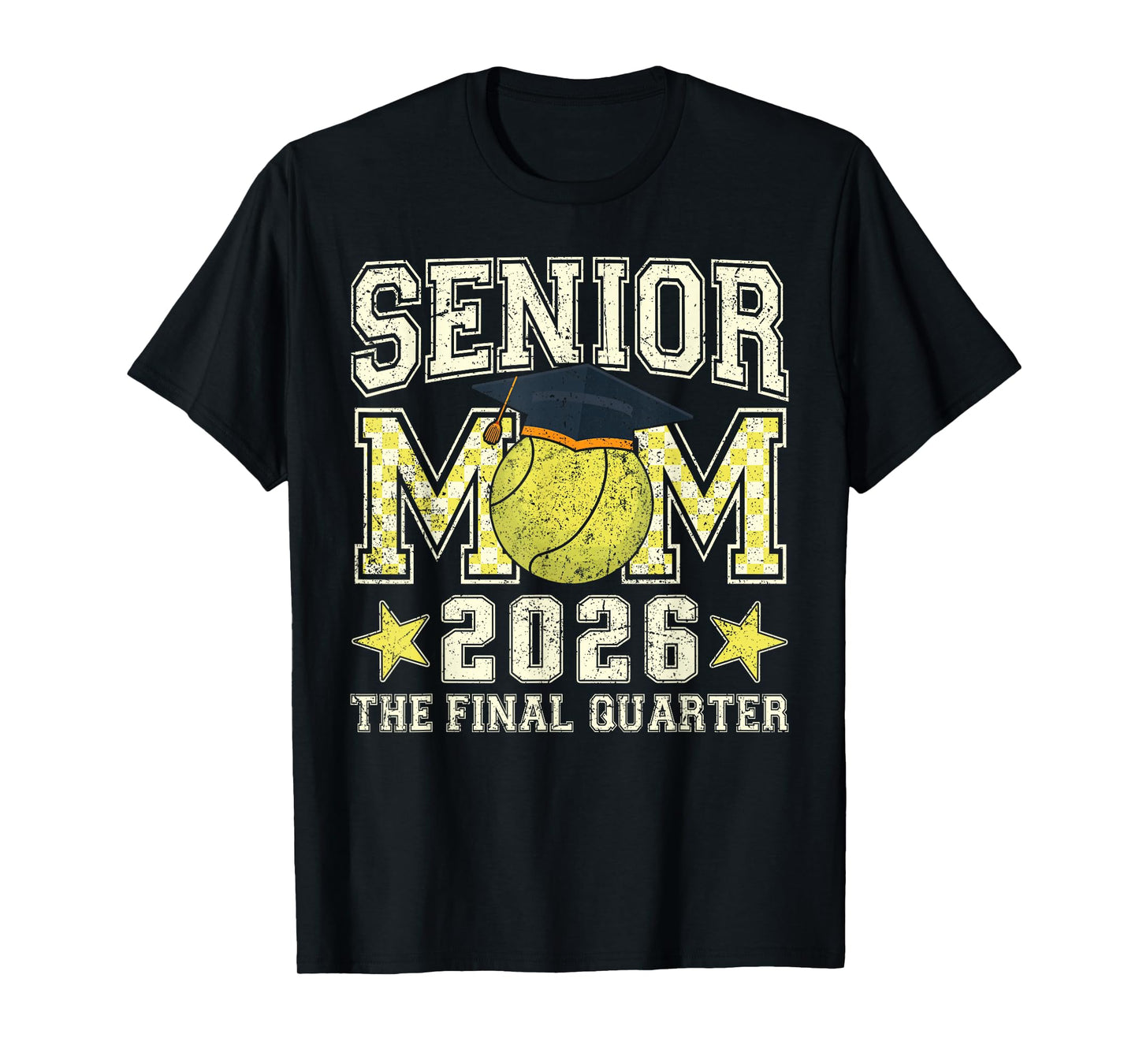 Senior Mom 2026 Tennis Graduation Quarter Men Women T-Shirt