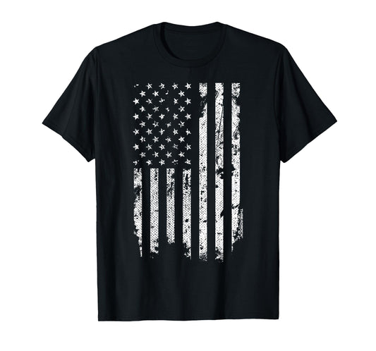 Distressed White American Flag T-Shirt T-Shirt