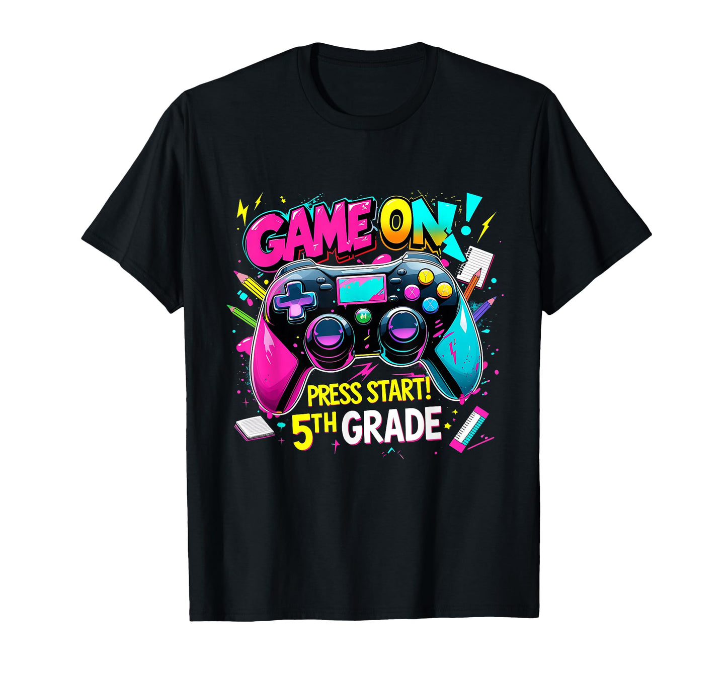 Game On 5th Grade Gamer Back to School Tee T-Shirt