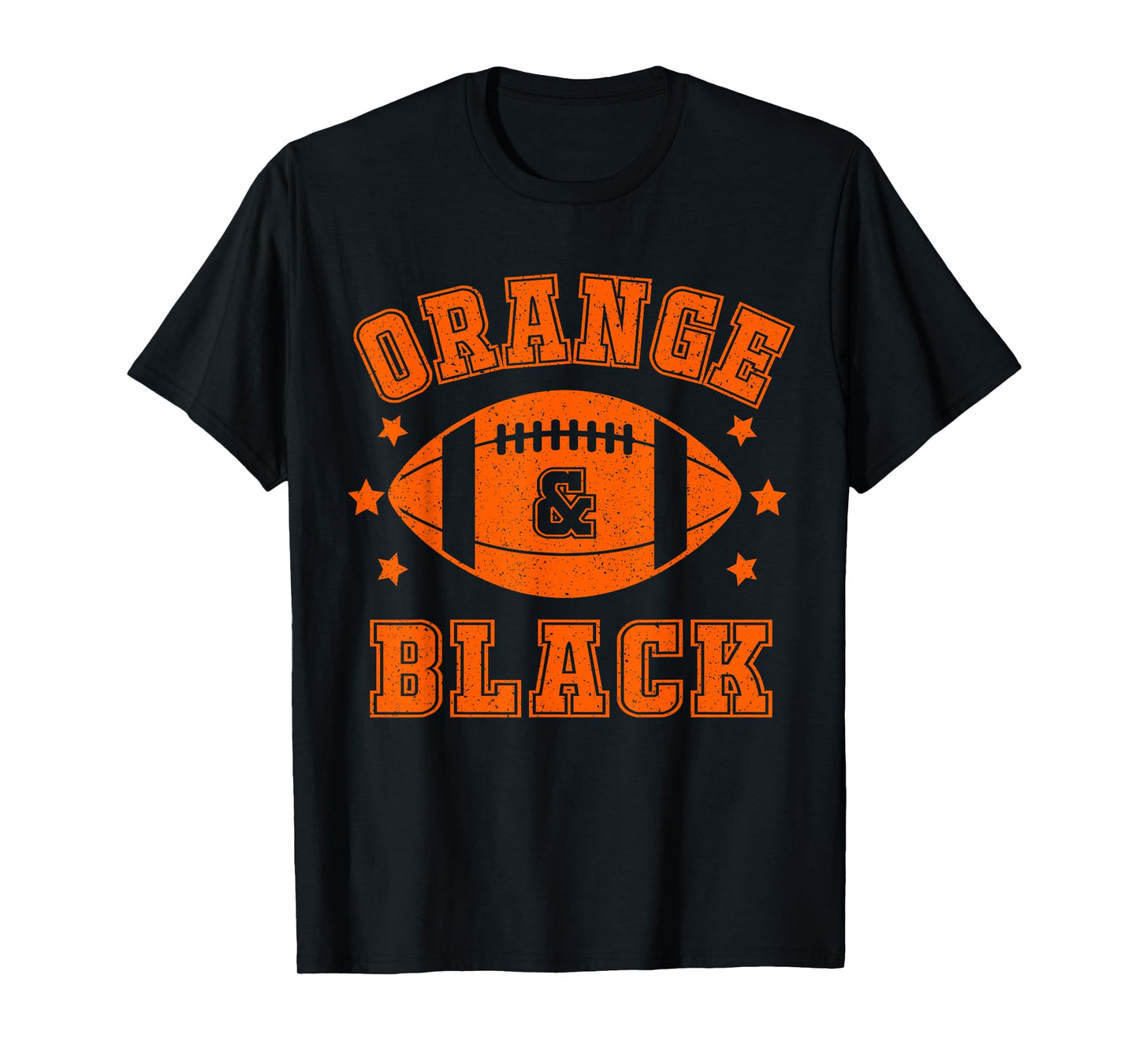 On Gameday Football We Wear Orange and Black School Spirit T-Shirt