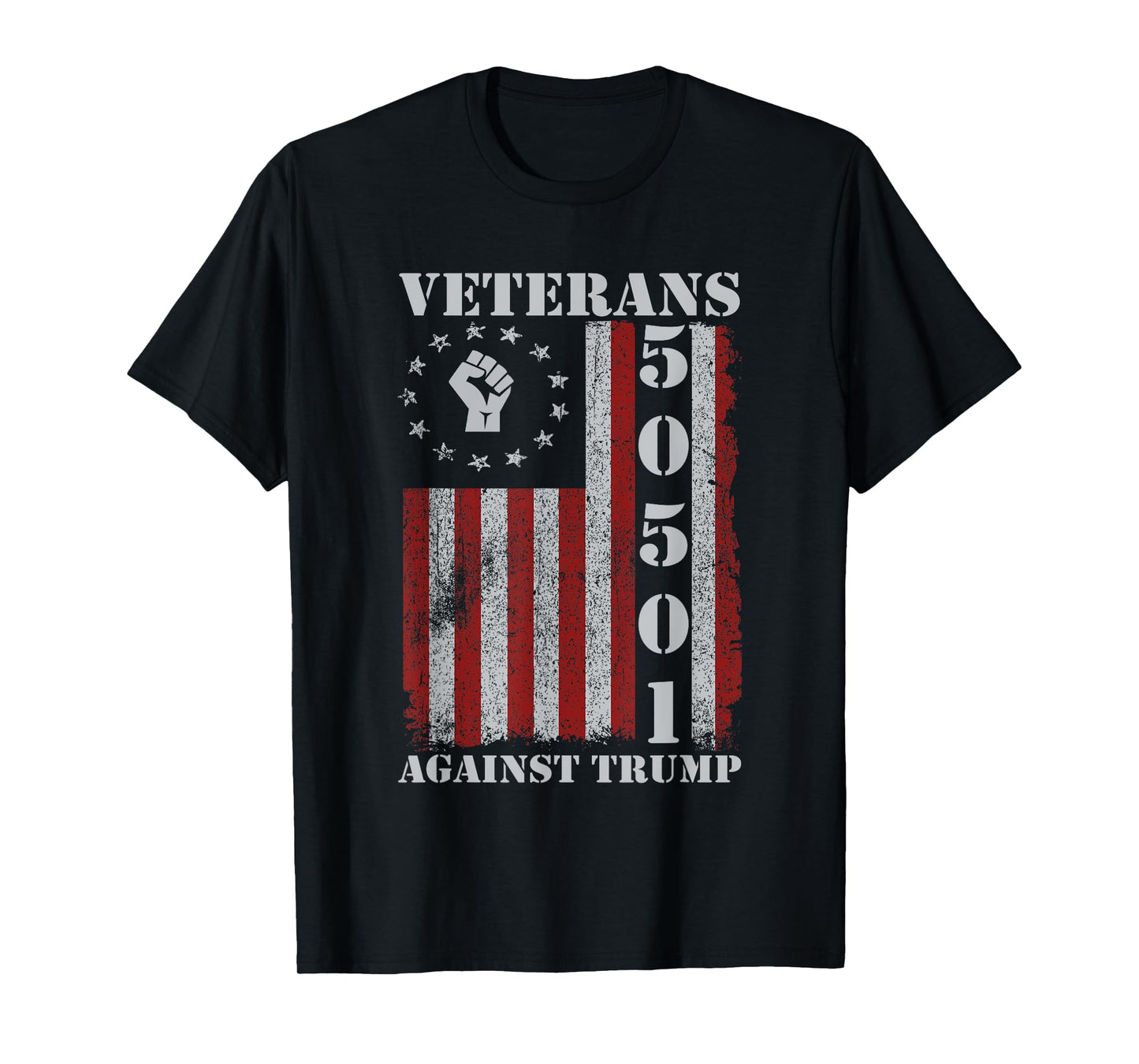 Military Veterans Protest USA Flag No Kings America Protest T-Shirt