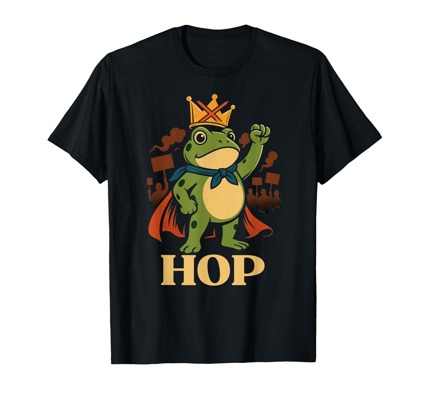 Funny Portland Frog Hop Protest Resist Frog No Kings Toad T-Shirt