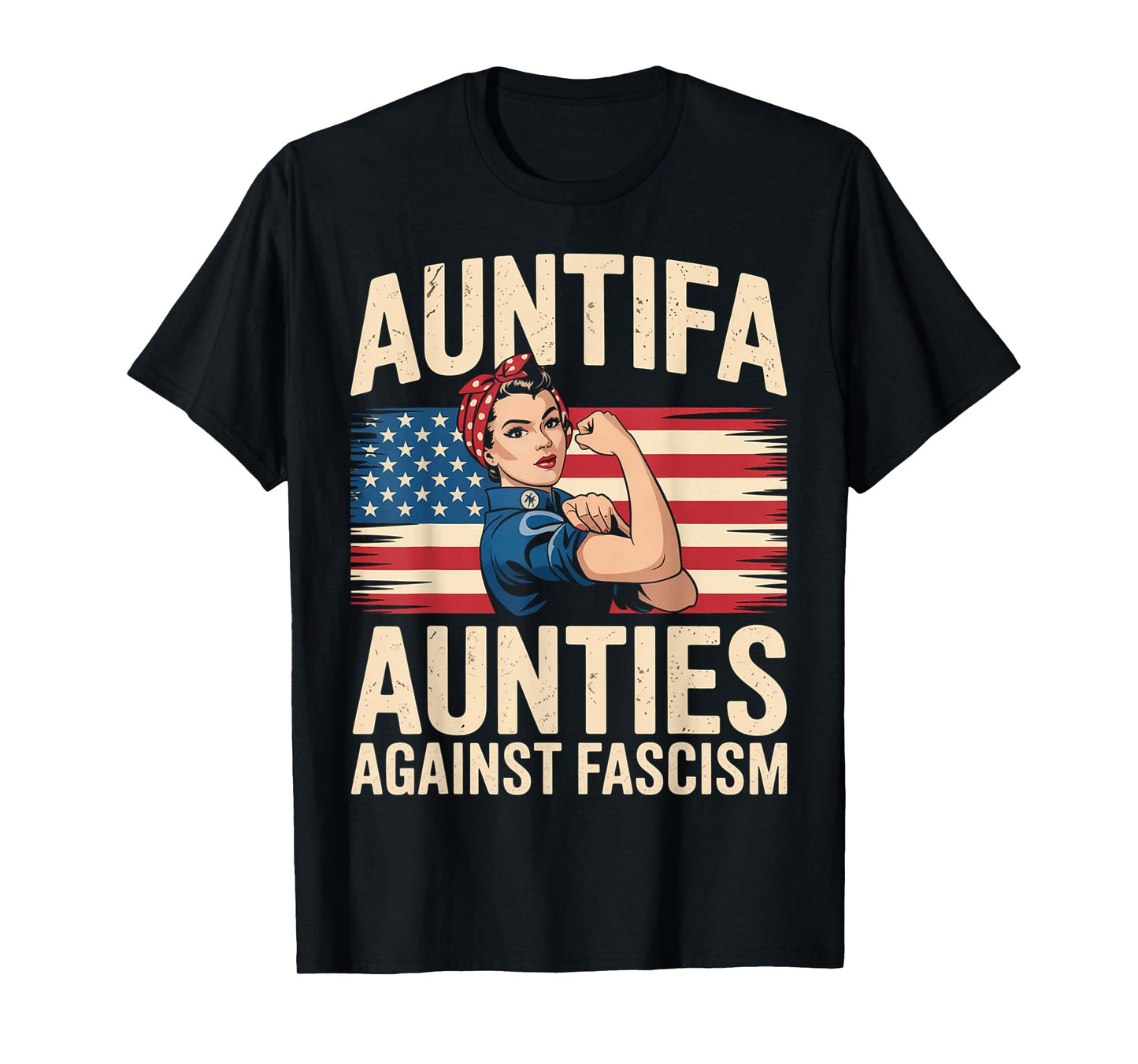 AUNTtifa Aunts Against Fascism Flag Resist No Kings 50501 T-Shirt