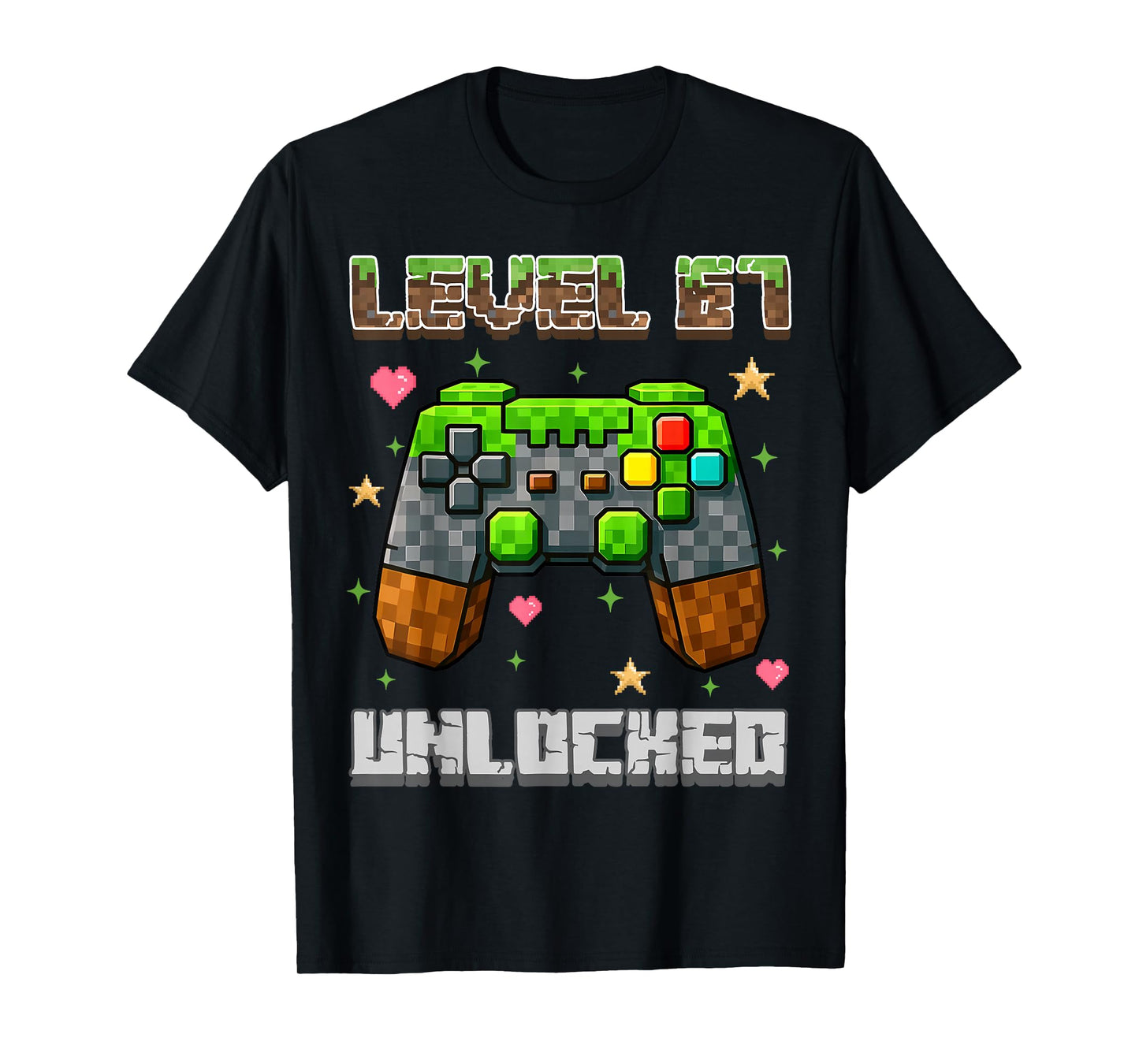Level 67 Unlocked Gaming School Meme Six Seven Boys Kids T-Shirt