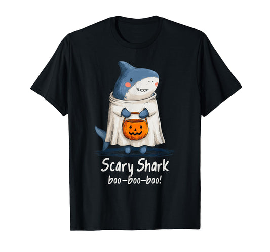 Cute Shark Mummy Halloween Men Women Kids Funny Shark T-Shirt